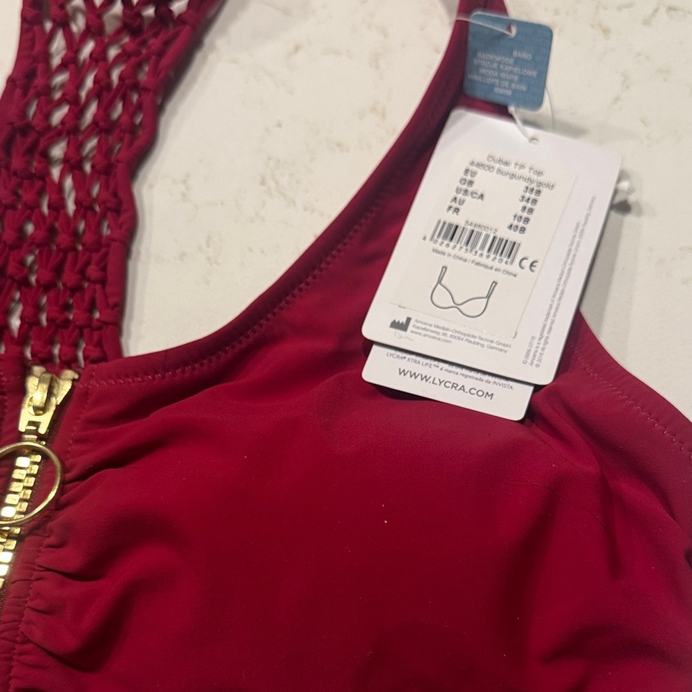 Amoena Dubai Two-Piece Burgundy Bikini Set - Picture 3 of 8
